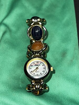 Lafayette Scarab Beetle Watch New Battery Ladies MOP Watch 22MM 6.5\