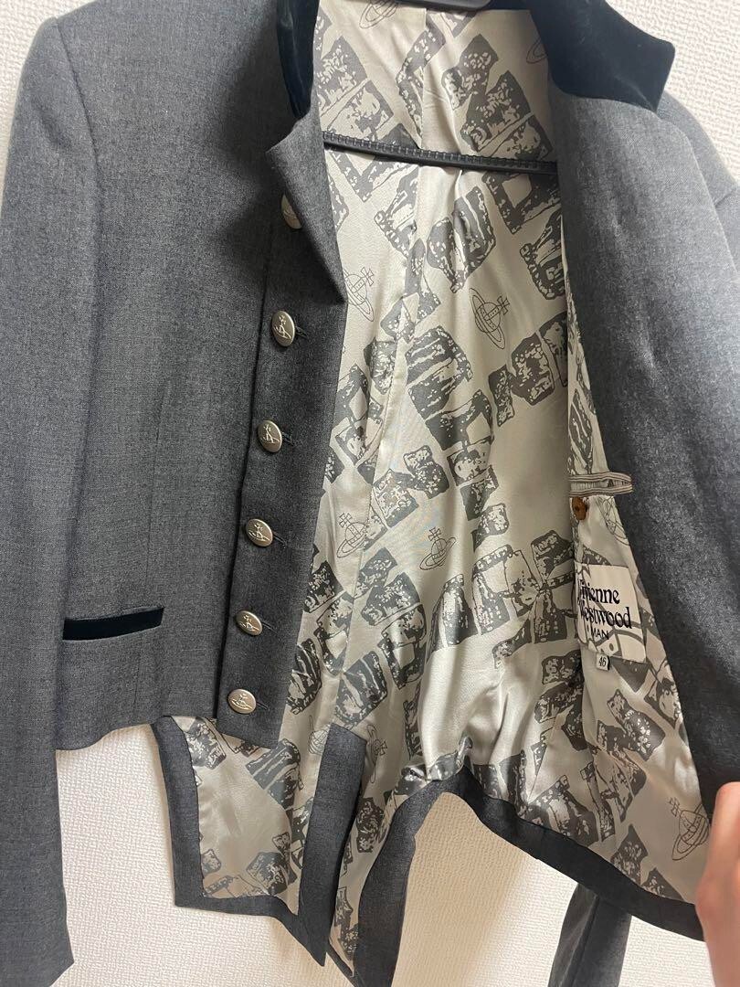 vivienne westwood ナポレオンジャケット⭐️ Vivienne Westwood Napoleon Jacket Gray Very RARE Design Out