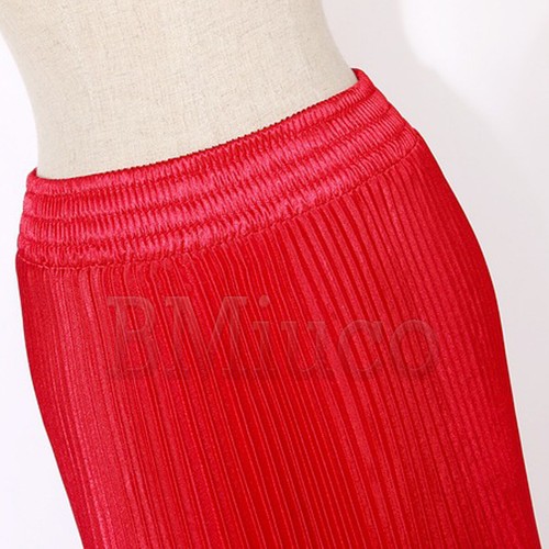 Para mujeres Moda Elegante Metálico Plisado Satén Informal Cintura Elástica Vestido - Imagen 5 de 25