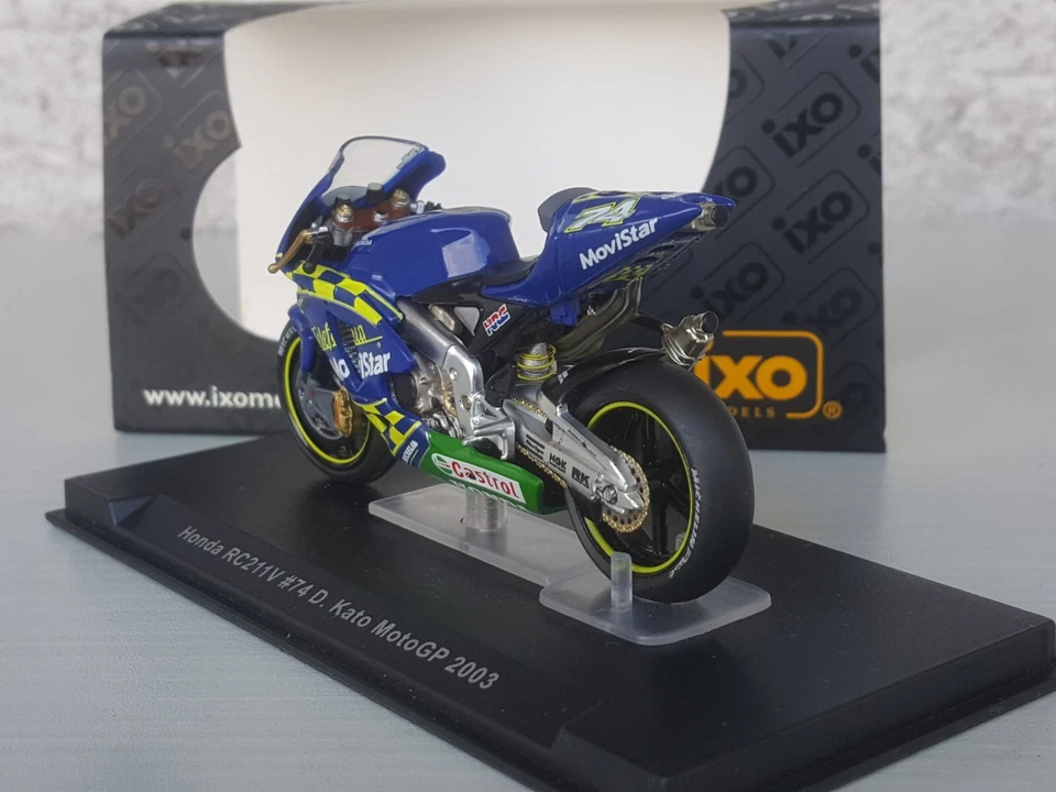 IXO 1:24 Honda RC211V ,#74 Kato, 2003, Neu in OVP - Bild 3 von 4