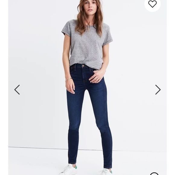 Madewell Women's 10' High Rise Skinny Jeans Indigo Blue Size 32 NWOT