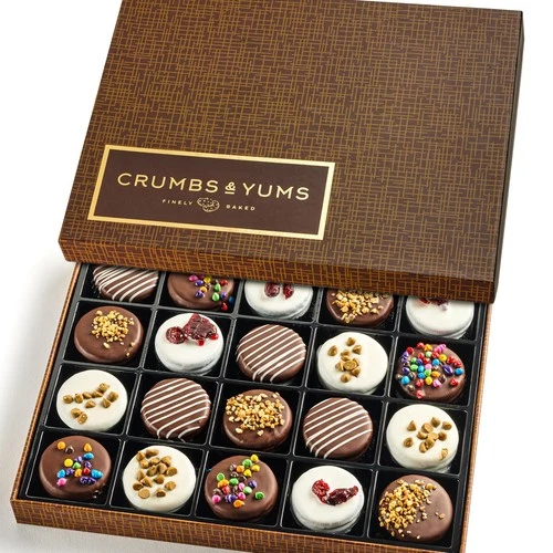 Holiday Christmas Cookies Gift Basket - 20 Gourmet 20 Cookies, C. Brown Box
