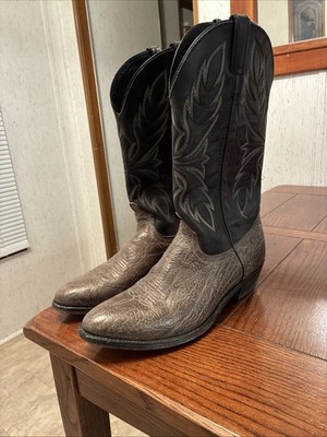 Code West Cowboy Boots Men s 10.5 Medium 74355 All Leather  Vintage Made In USA