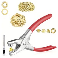 6-Mm-ÖSenzangen-Set, ÖSenlochzangen-Set Mit 100 MetallöSen, ÖSen-Werkzeugse7215