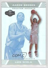2007-08 Topps Co-Signers Silver Blue Foil 25/29 Luis Scola Aaron Brooks #99 s7f