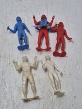 Lot of 5 Vintage 1960s Plastic Space Men Astronaut Figures Marx 5" or 6 Inch