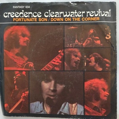 CREEDENCE CLEARWATER REVIVAL Fortunate Son, Down On The Corner 1969 Vinyl 45 CCR