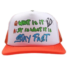 Chrome Hearts x Matty Boy Sex Records Trucker Hat Orange “It Is What It Is”