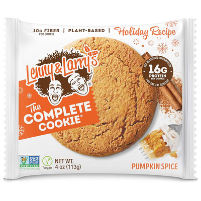 Protein Cookie, [Pumpkin Spice], Chewy Soft Baked, 16G Plant Protein, Vegan, Non
