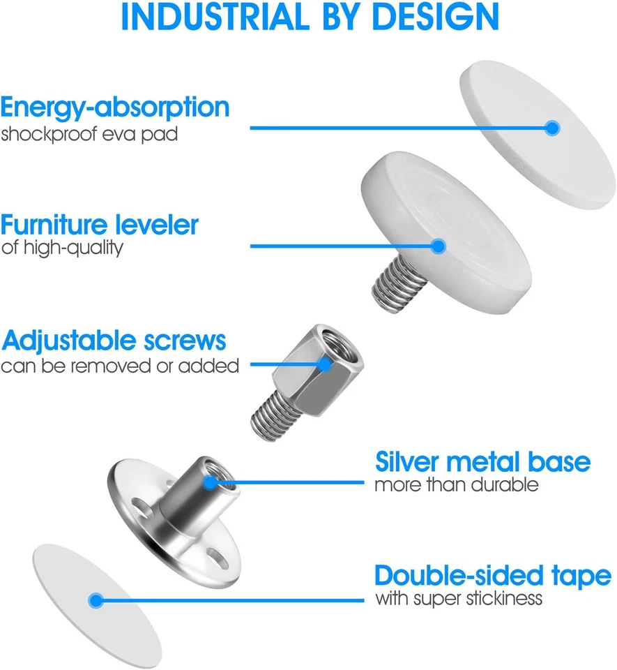 4PCS Adjustable Bed Frame Anti-Shake Tool (Upgraded) for Loft Beds, Headboard St - Image 4 of 4