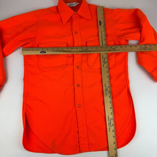 Vintage Woolrich Herren Gr. M Blaze Orange Langarm Jagd Flanell *lesen - Bild 4 von 10