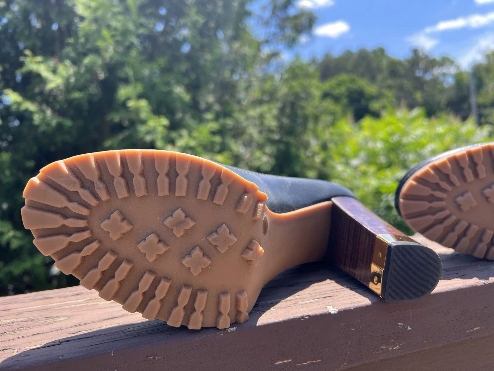 Tory Burch LEANNE décolleté suola a strappo nere vernice tacco 4" Y2K Preppy taglia 8 5