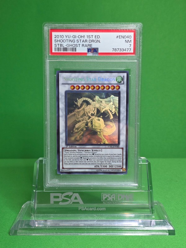 YUGIOH 2010 STARSTRIKE BLAST 1ST ED SHOOTING STAR DRAGON GHOST RARE EN040 PSA 7