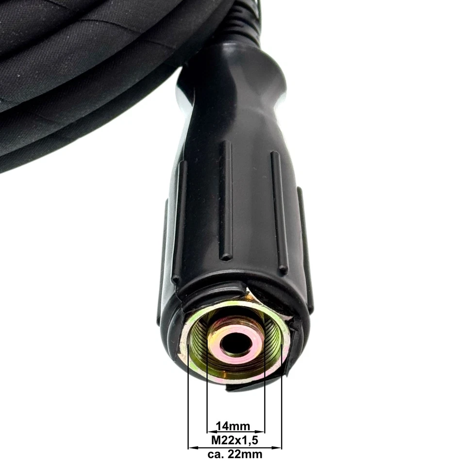 Tubo pulizia tubi per Kärcher Kränzle HD HDS M22 IG + 5x ugello 220 bar 155°C - Immagine 3 di 4