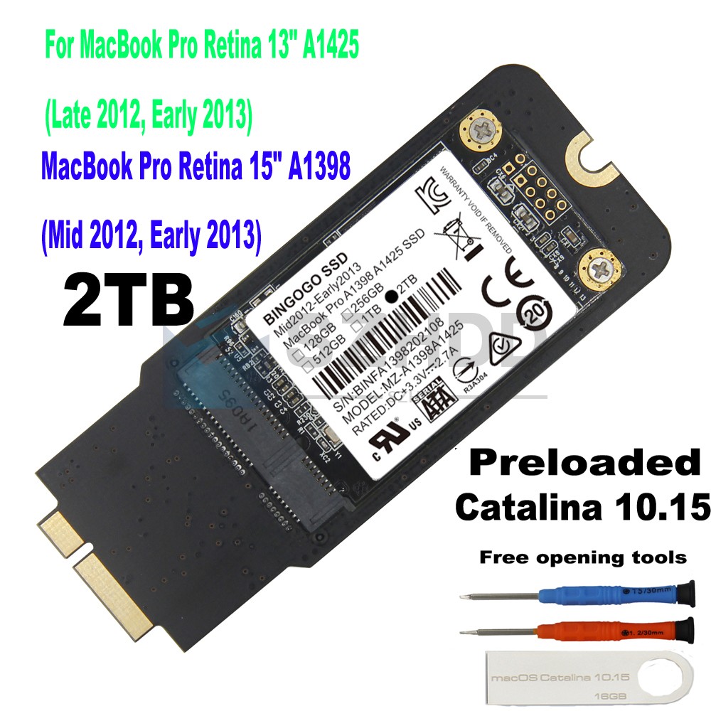 New 2TB SSD for Mid 2012 Early 2013 Apple MacBook Pro 13