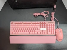 RedThunder M10 Wired Gaming Keyboard and Mouse Combo Pink