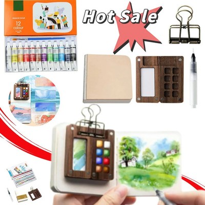 Mini Wasserfarben-Set Skizzenbuch Reiseset portable Künstler Zubehör