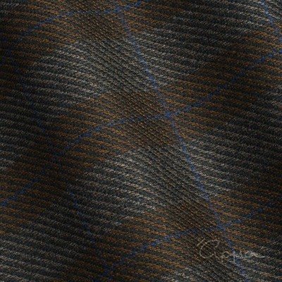 DORMEUIL FABRIC MADE IN ENGLAND 100%WOOL IN BROWN COLOR 2.0 meters length