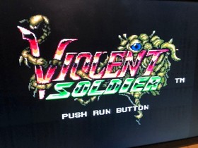 Rare PC Engine Violent Soldier Box included domestic Japan Region