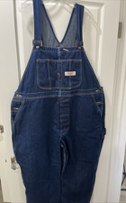 EUC Big Mac Workwear Denim Bib Overalls Hammer Loop Carpenter 50 Men