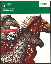 Canada #BK483 Capillery (2012) Stamp Booklet 6 x $1.80, Art Canada: Joe Fafard
