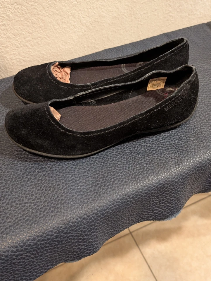 Zapatos planos negros sin cordones Merrell para mujer talla 9 Mary Jane J56336 Foto 2 de 4