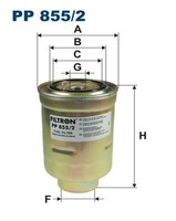 Kraftstofffilter Filtron PP 855 2 FÜR Mazda Toyota Treibstofffilter
