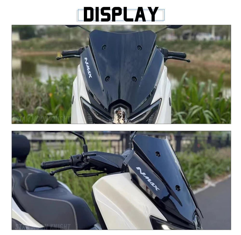 For Yamaha NMAX125 155 125 Tech MAX 2025- Black Front Windshield