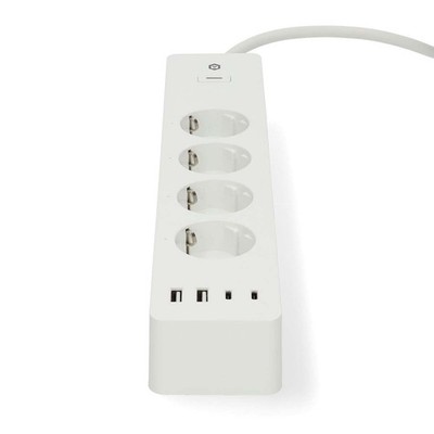 Nedis SmartLife Power Strip - Wi-Fi - 2x USB-A / 2x USB-C / 4x plug with earth c
