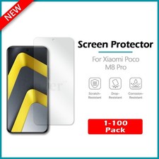 1-100 LOT LCD Clear HD Screen Android Phone Protector for Xiaomi Poco M8 Pro