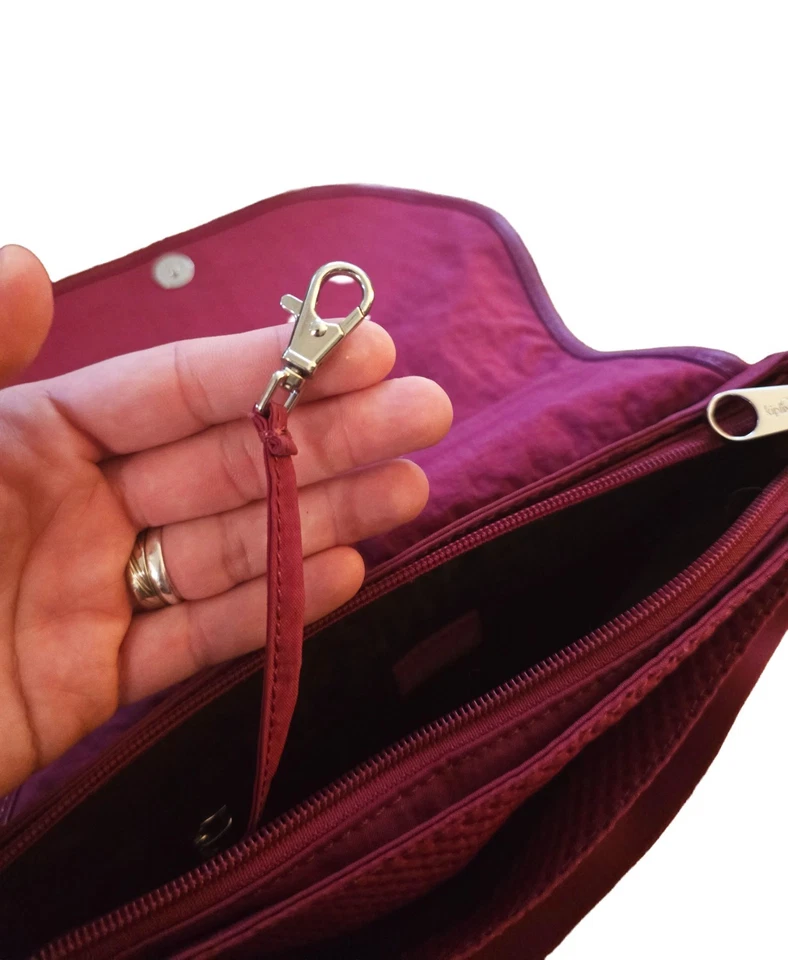 Bolso Bandolera Kipling Louna Nylon Sangría Acolchado #780 Foto 4 de 4