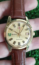 RARE VINTAGE RADO GREEN HORSE AUTOMATIC 25 JEWELS SWISS MADE GOLD TONE WATCH