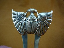  CH-BUG-2 Scarab beetle winged Egyptian bug brass hair pin pick stick HAIRPIN