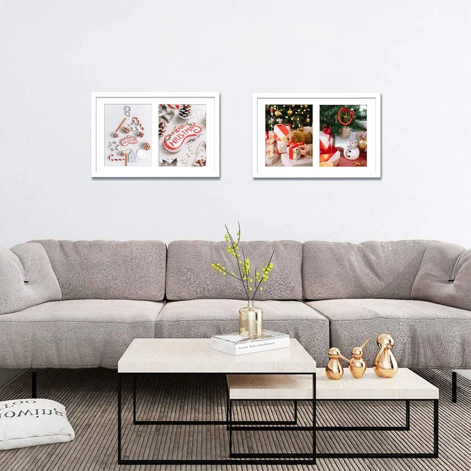 8x10 Diploma Frame 4x6 Picture Solid Wood Black Gold Double Mat 2 Pack - Image 2 of 4