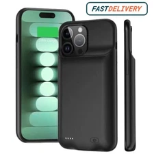 External Battery Charger Case for iPhone 8 XR 11 12 13 14 15 16 Power Bank Cover