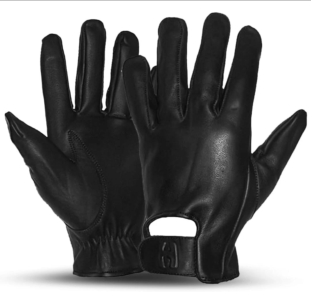 Men's Genuine Leather Motorcycle Gloves Driving Riding Gloves Water Resistant