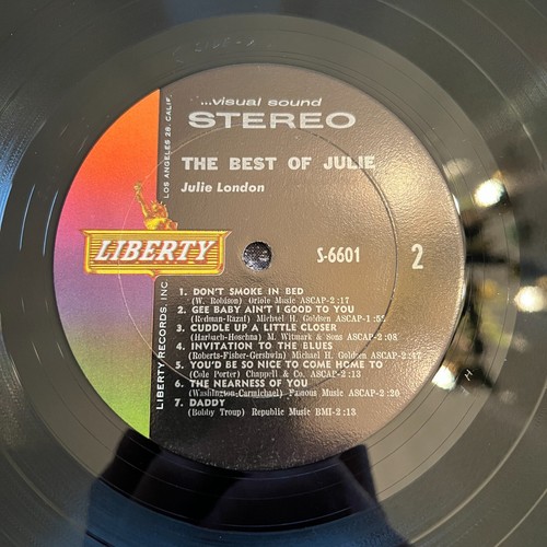 Julie London The Best Of Julie / Liberty S-6601 1962 (NM/VG) #1 - 第 7/7 張圖片