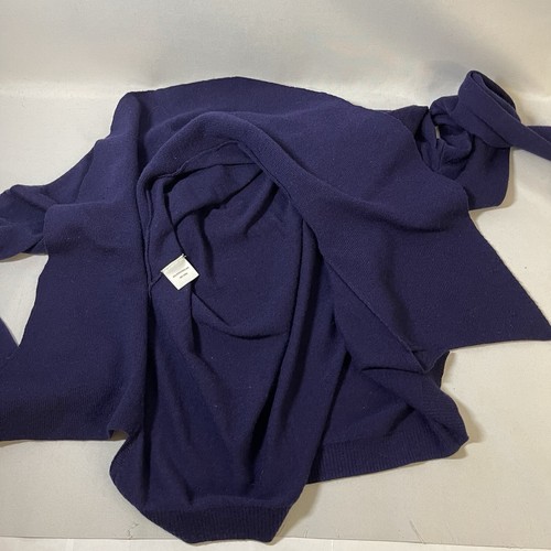 Worth Sweater Wool Peplum Womens Size P/S Purple Knit Crew Neck Asymmetrical Hem - Picture 10 of 13