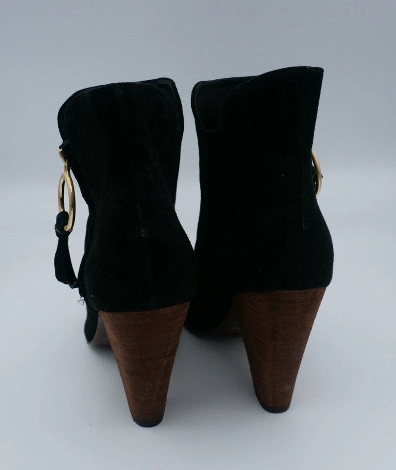 Botas de tornozelo femininas Kristin Cavallari Chinese Laundry Richmond 8,5 camurça preta - Imagem 3 de 4