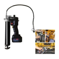 21V Portable Electric Grease Gun 10000PSI Oil-Filling Tool with Lock Button