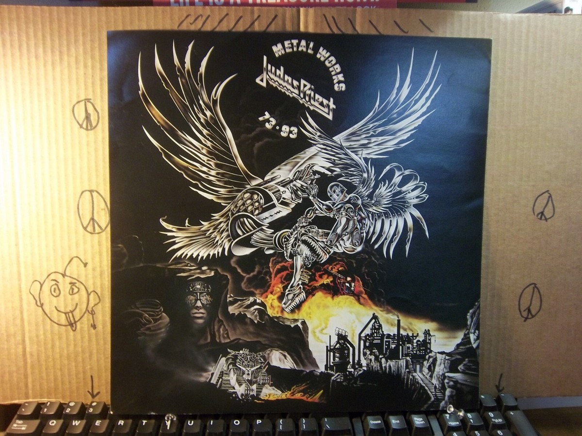Judas Priest l Works 73-93紙ジャケ PROMO Orig Vintage Judas Priest Metal Works 73/93 12x12 promo Flat
