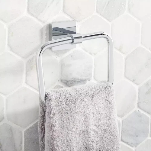 Signature Hardware Hibiscus Towel Ring Holder SHHBTRCP 448343 Chrome - Picture 2 of 5