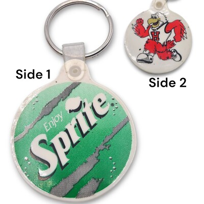Vintage Sprite / University of Hartford Howie Hawk Rubber Keychain 2'' 1990s ?