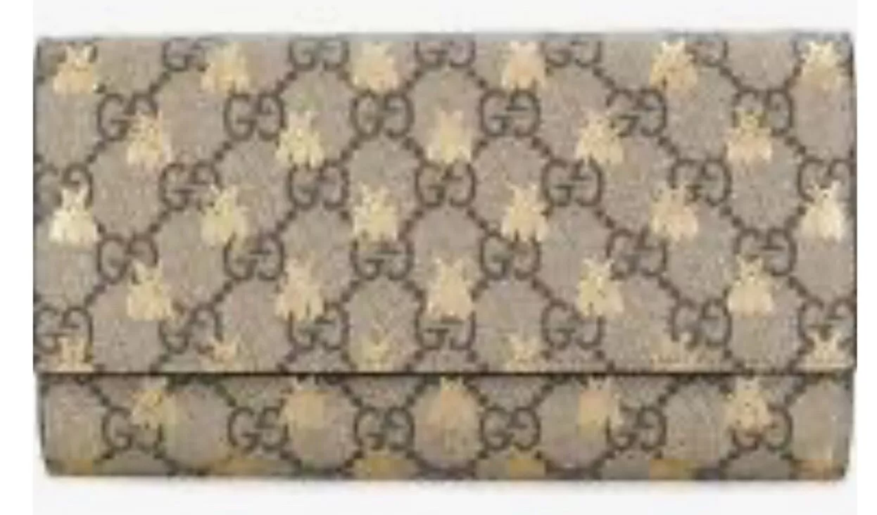 Portefeuille long rabat Gucci GG Supreme Bees vendu