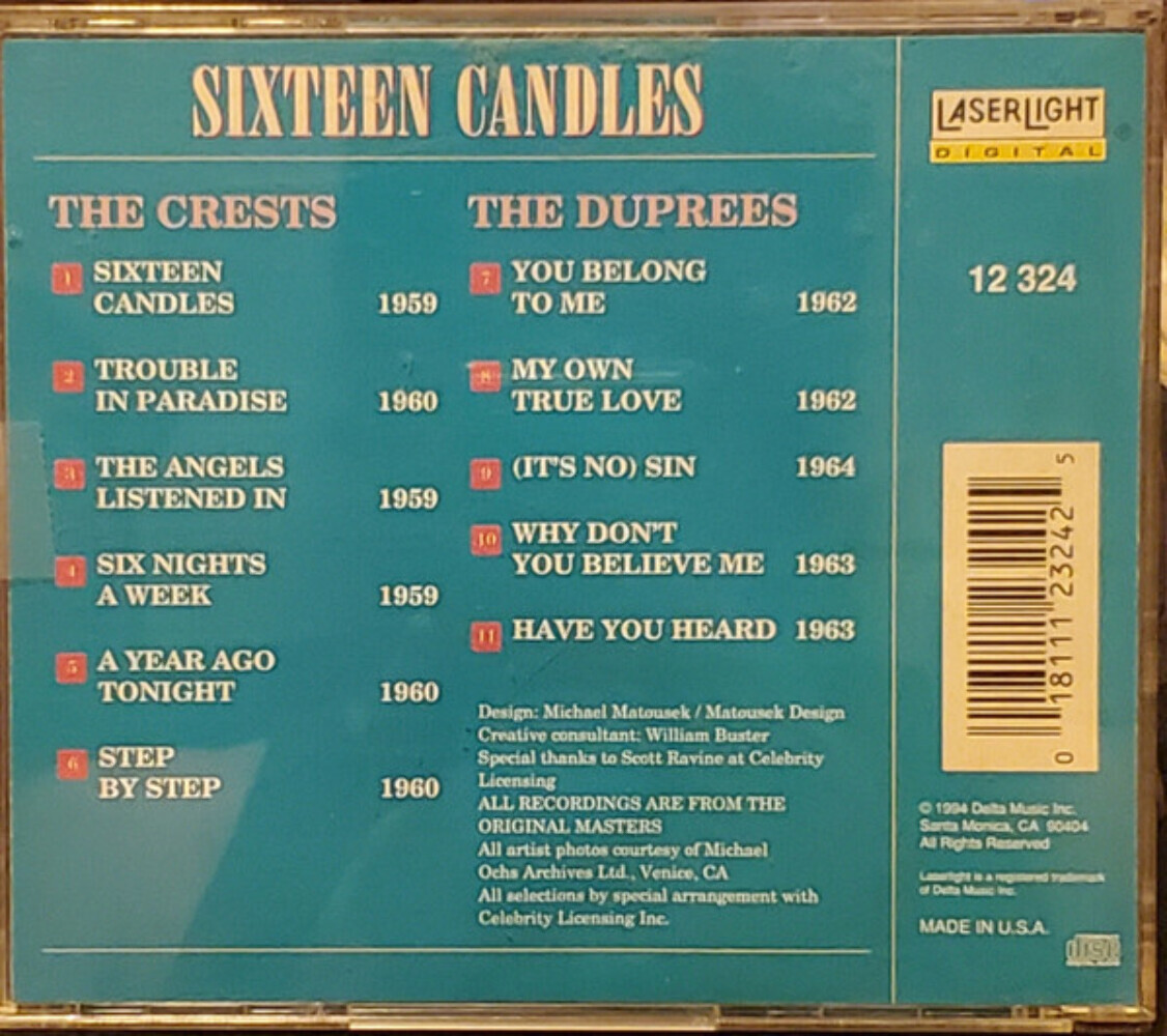 中古】 16 Candles Crests Duprees