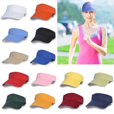 Visor Sun Plain Hat Sports Colors Golf 