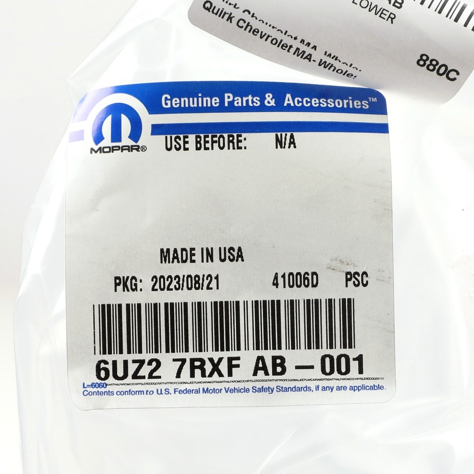Genuine Mopar Lower Grille - 6UZ27RXFAB