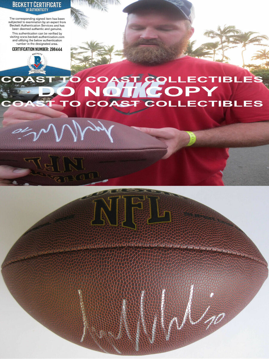 Logan Mankins New England Patriots Buccaneers signed football proof Beckett COA autograph Logan Mankins New England Patriots Buccaneers signed football proof Beckett COA autograph