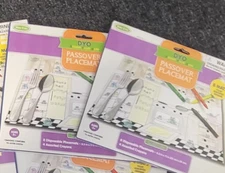 2 PACK -Rite Lite- 8 Design Your Own Disposable Passover Placemats w/Crayons NIP