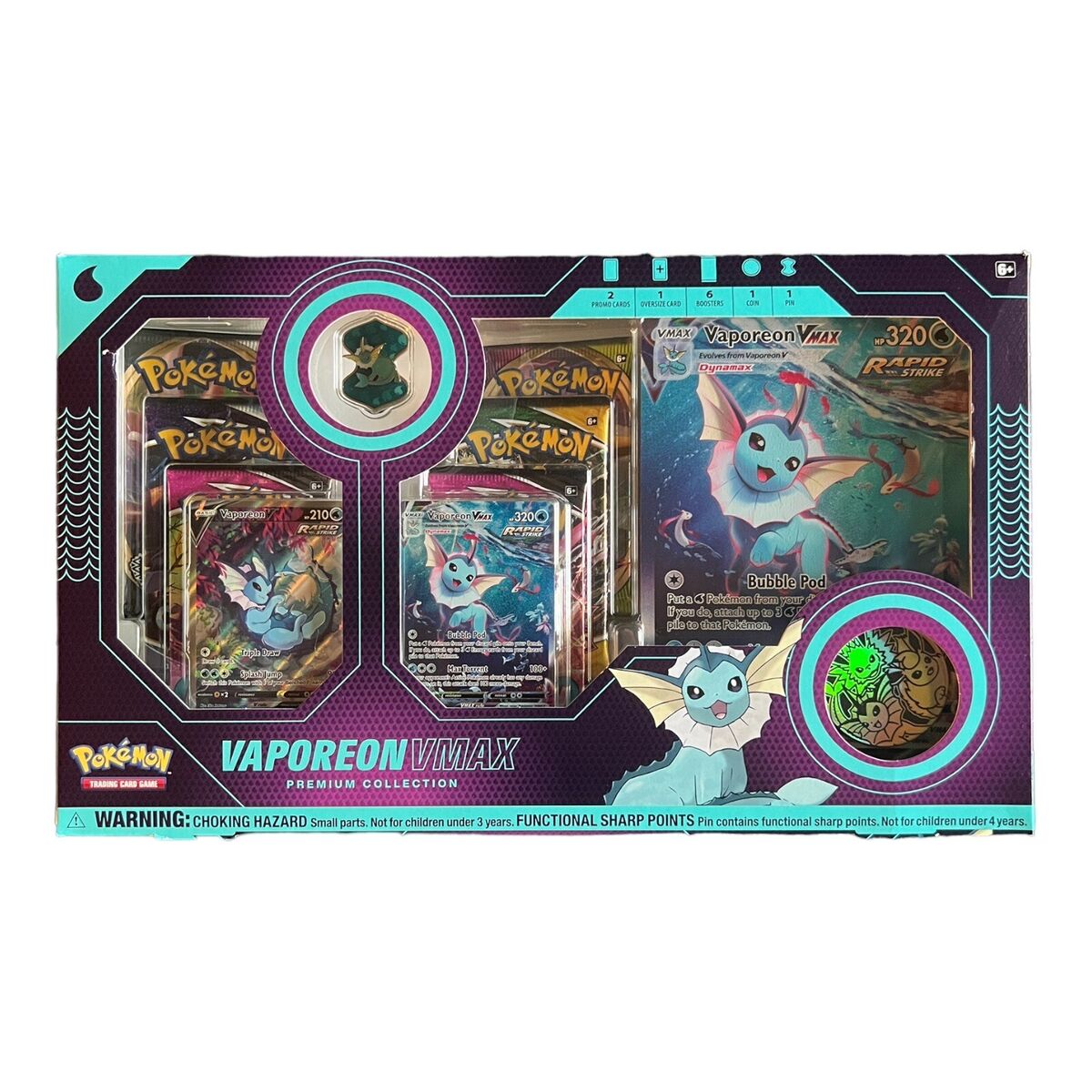 Eevee Evolutions Vaporeon VMAX Premium Collection Box Sealed - Pokemon  Sealed Product » Misc Boxes - Graded Power